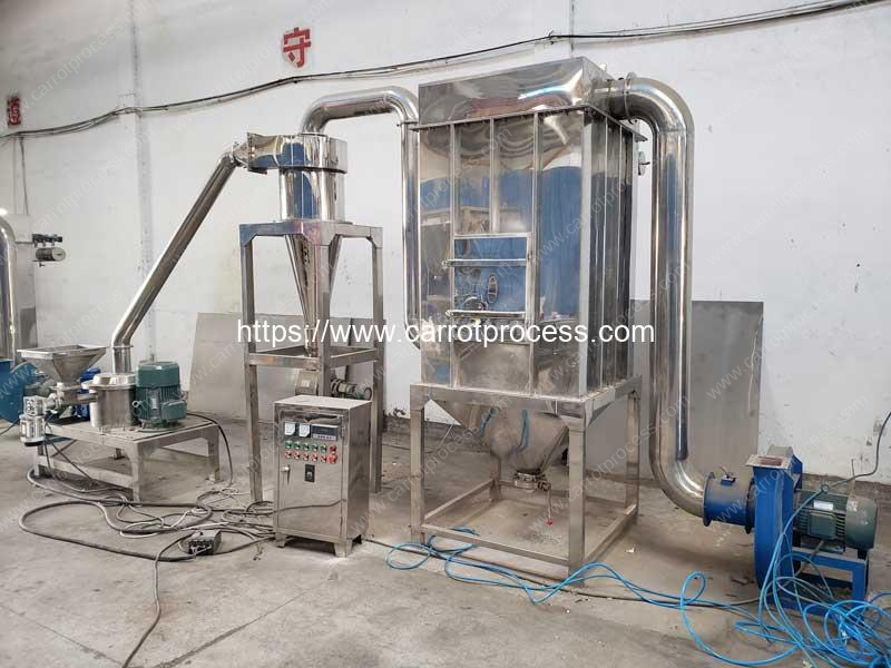 Full-Automatic-Carrot-Powder-Crushing-Making-Machine-with-Dust-Collector